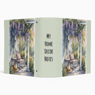 Wisteria Porch Rocking Chair Scene Binder