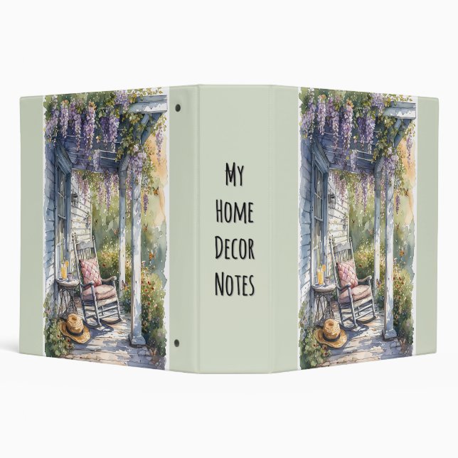 Wisteria Porch Rocking Chair Scene Binder (Background)