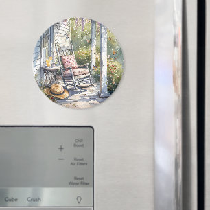Wisteria Porch Rocking Chair Scene Magnet