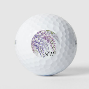 Wisteria Pretty Flowers Watercolor Feminine Cute Golf Balls