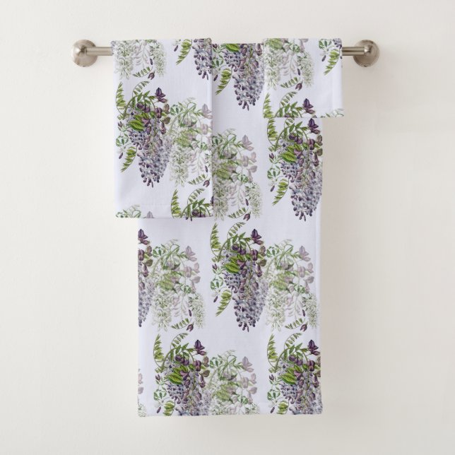 Wisteria Profusion Colour Customize Bath Towel Set (Insitu)