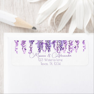 Wisteria Purple Flowers Elegant Adresse de retour