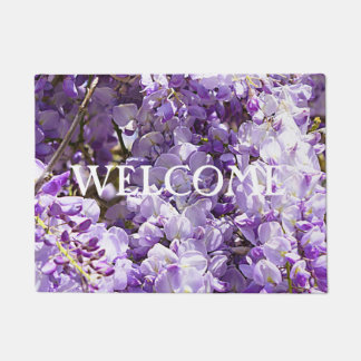 Wisteria Purple Flowers Floral Nature Doormat