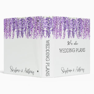 Wisteria Purple Flowers Spring Floral Wedding Binder