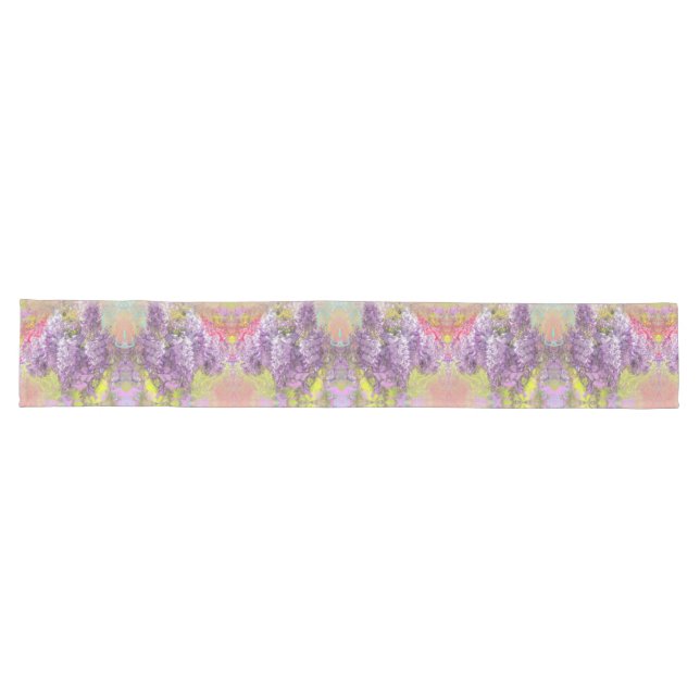 Wisteria purple rain long table runner (Horizontal)
