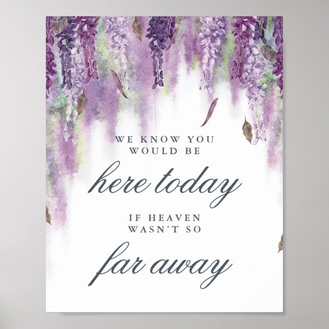 Wisteria rêve poster mariage mémorial (Devant)