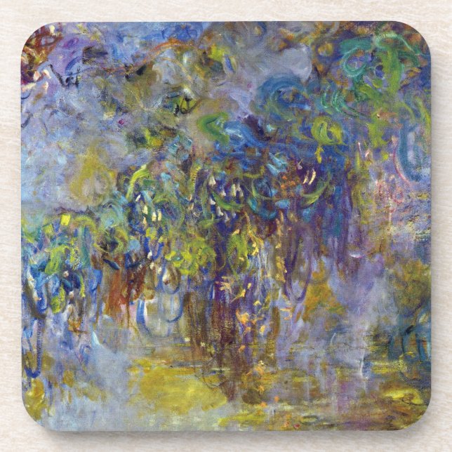 Wisteria (right half) by Claude Monet Coaster (Front)