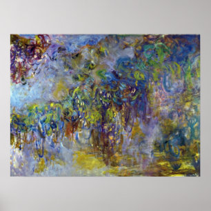 Wisteria (right half) by Claude Monet Poster