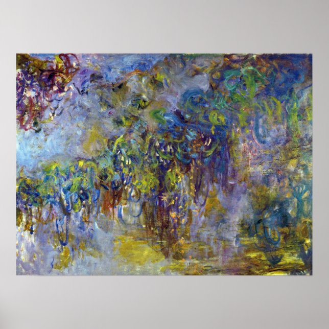 Wisteria (right half) by Claude Monet Poster (Front)