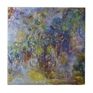 Wisteria (right half) by Claude Monet Tile