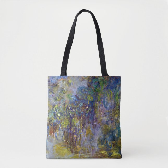 Wisteria (right half) by Claude Monet Tote Bag (Front)