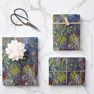 Wisteria (right half) by Claude Monet Wrapping Paper Sheet