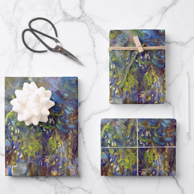 Wisteria (right half) by Claude Monet Wrapping Paper Sheet (Front)