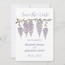 Wisteria Save The Date Card