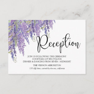 Wisteria tree Pastel Wedding Reception Enclosure Card