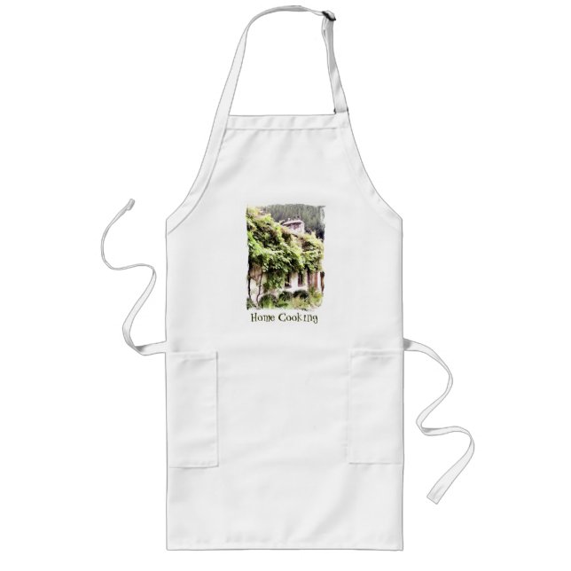 WISTERIA WELSH COTTAGE LONG APRON (Front)