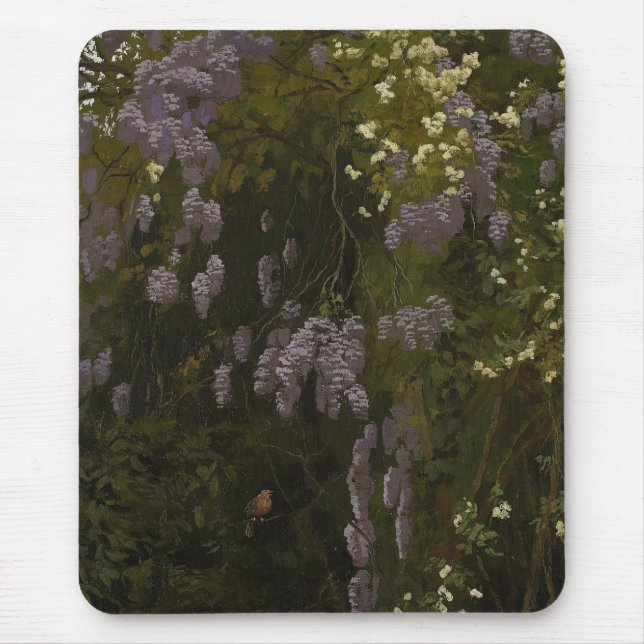 Wisterias in Bloom - Floral Composition Mouse Pad (Front)