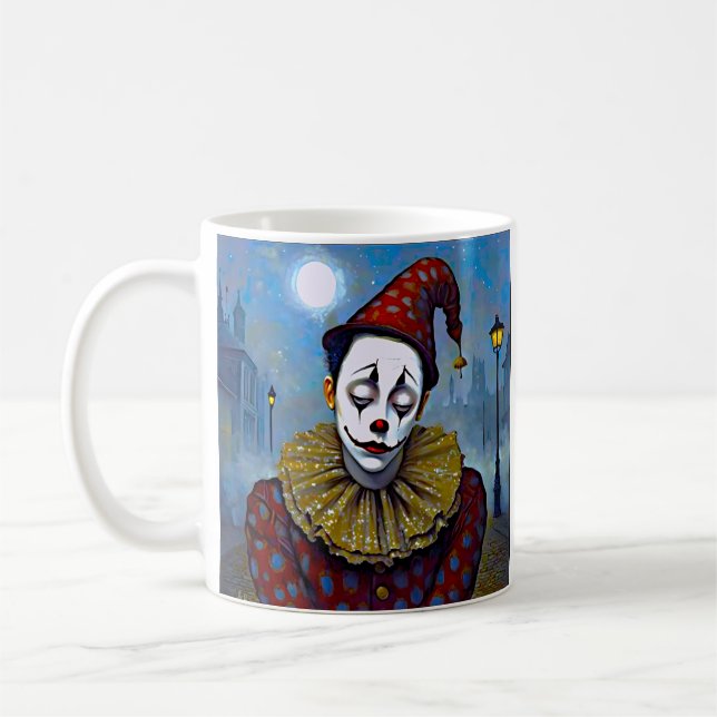 Wistful Clown Coffee Mug (Left)