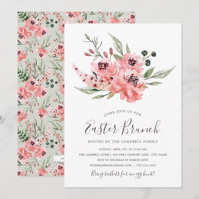 Wistful | Easter Brunch Invitation (Front/Back)