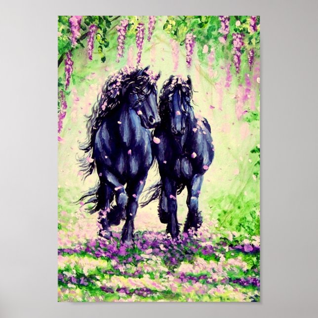 "Wistful Friesians" Poster (Front)