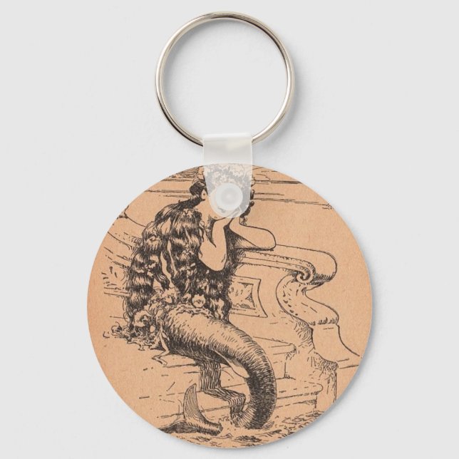 Wistful Mermaid Keychain (Front)