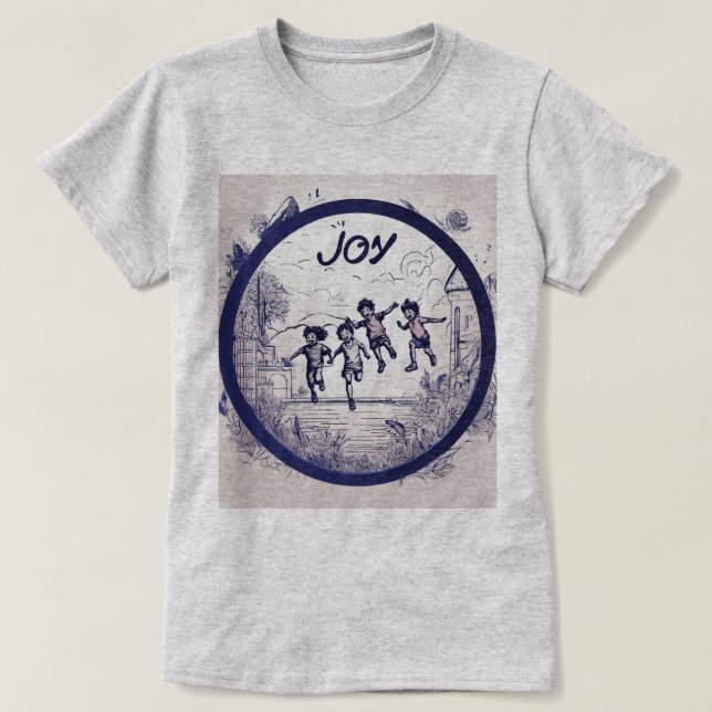 "Wit Eternal Joy: Vibrant Multi-Colour T-Shirt" T-Shirt (Design Front)