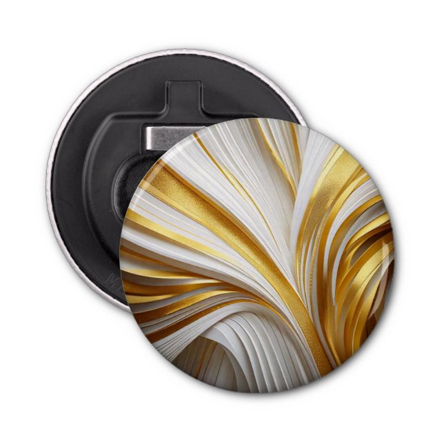 Wit Goud Retro  Bottle Opener (Front)