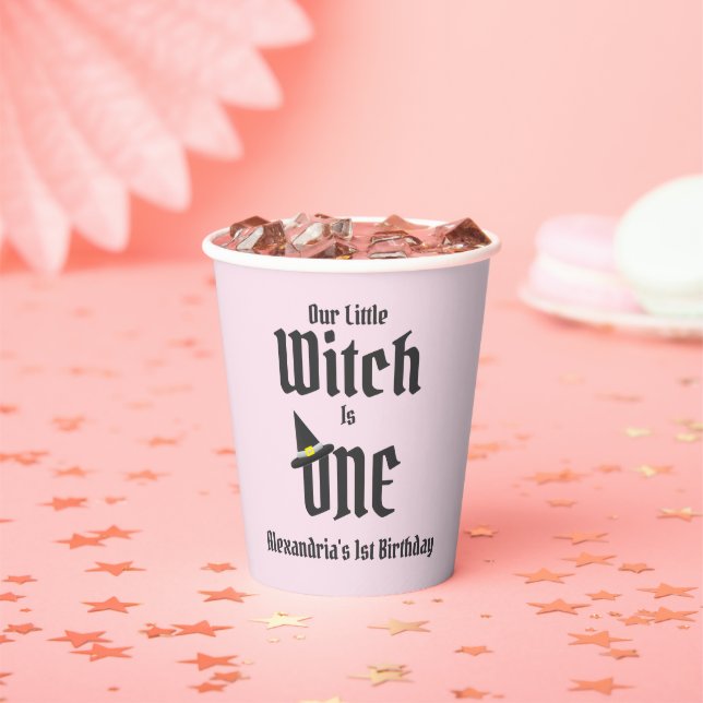 Witch 1st Birthday Paper Cups (Insitu)