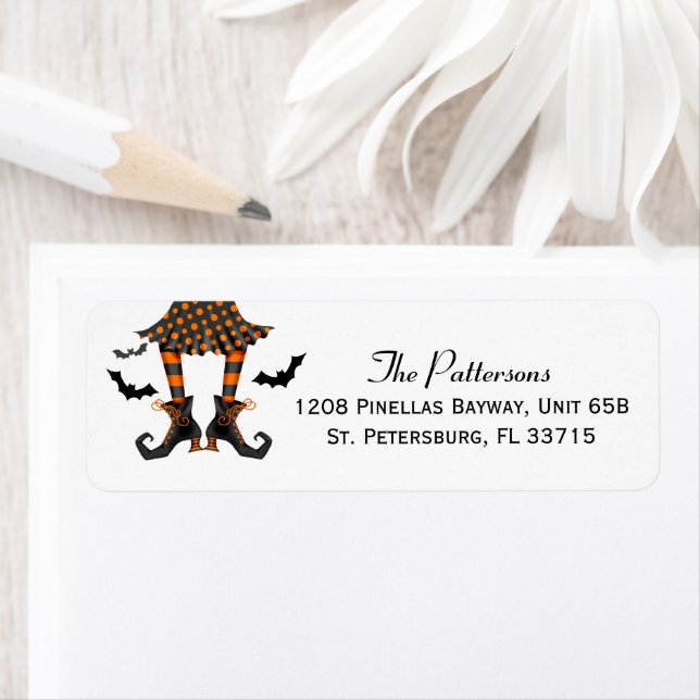 Witch and Bats Whimsical Halloween (Insitu)