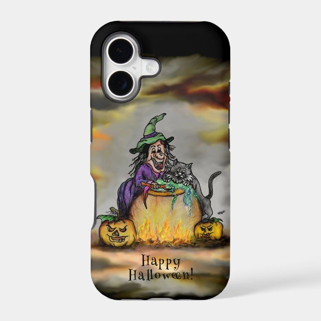 Witch and black Cat, Happy Halloween! (Back)