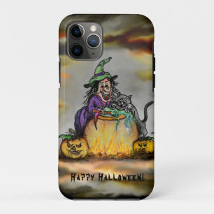 Witch and black Cat, Happy Halloween! iPhone 11 Pro Case