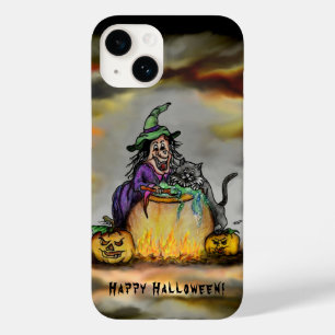Witch and black Cat, Happy Halloween! Case-Mate iPhone 14 Case