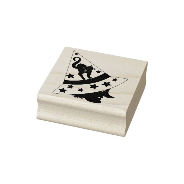 witch and cat art stamp (Stamp)
