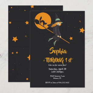 witch and cat birthday card
