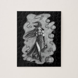 Witch and Doll Halloween Jigsaw Puzzle