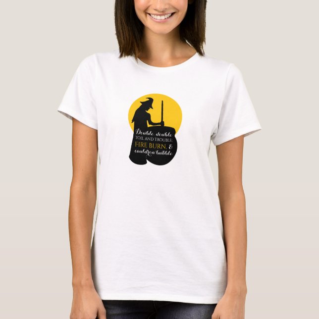 Witch and Moon Magic Spell T-Shirt (Front)