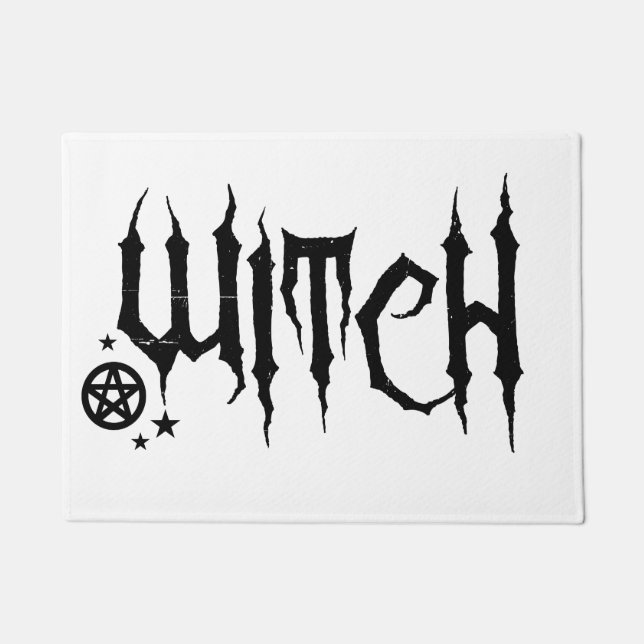 Witch And Pentacle Door Mat (Front)