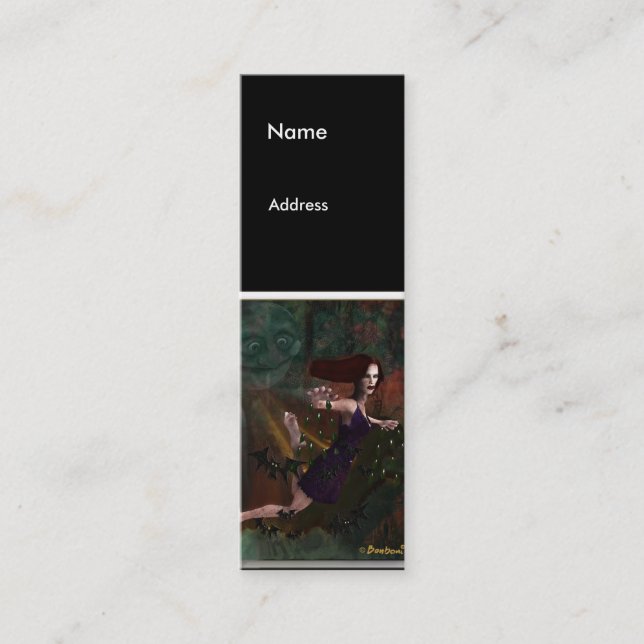 Witch and the Moon Mini Business Card (Front)