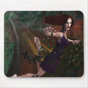 Witch and the Moon Mouse Pad