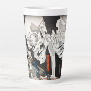 Witch and the Skeleton Spectre, Utagawa Kuniyoshi Latte Mug