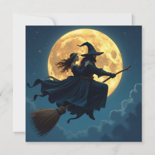 Witch and Warlock Personalized Halloween Card