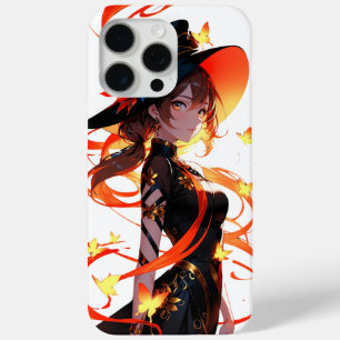 🔥 Witch Anime & Fire Butterflies🦋 iPhone 15 Pro Max Case