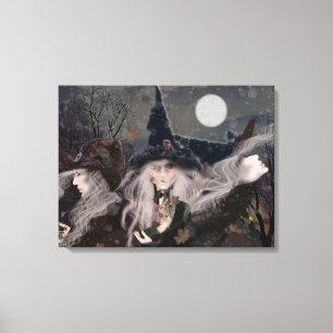 Witch Art/Fantasy Witches/Three Witch Sisters Canvas Print