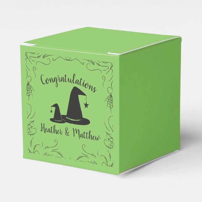 Witch Baby Shower Halloween Favor Box (Front Side)