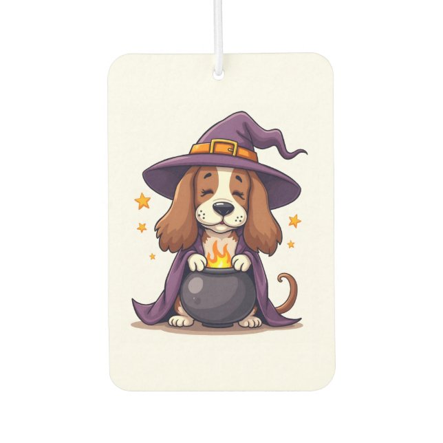 Witch Basset Brew Air Freshener (Front)