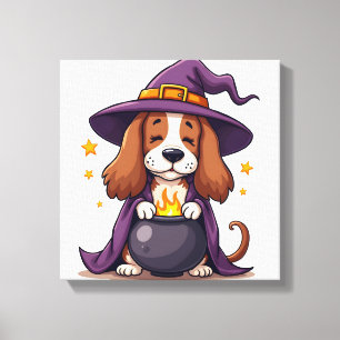 Witch Basset Brew Canvas Print