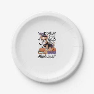 Witch better have my Dog Biscuits Cute Halloween C Paper Plate