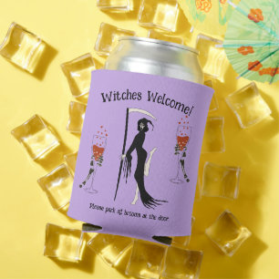 Witch Bloody Cocktail Hart Skeleton Hand Halloween Can Cooler