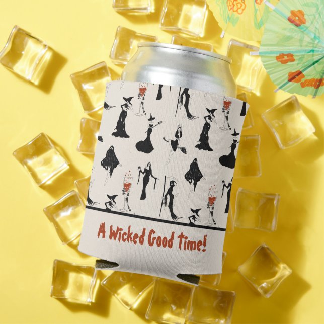 Witch Bloody Cocktail Skeleton Hand Halloween Gift Can Cooler (In Situ Summer)