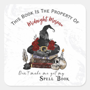 Witch Book Property Of Bookplate Label